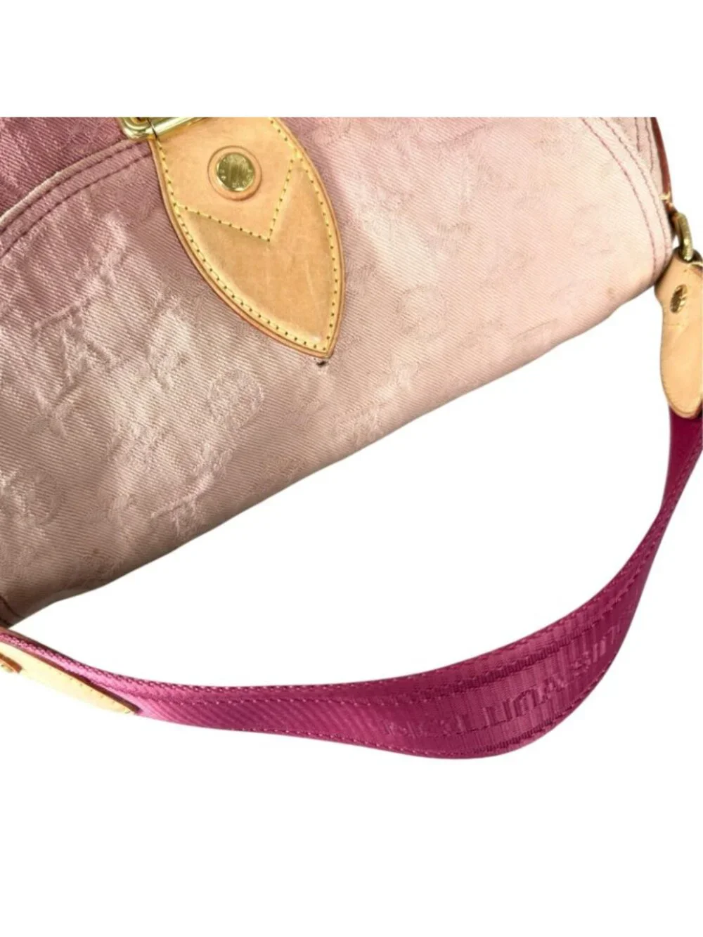 Louis Vuitton Sunray Handbag Monogram Denim Pink